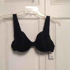 NWT $33 Apt.9 Black Thick Strap Bikini w/Underwire